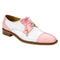 Belvedere Batta: Pink & White Genuine Ostrich Leather Shoe