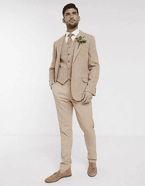 Beige Wedding Suits - AlbertoNardoniStore