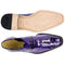 Belvedere Mare Purple Genuine Eel  Ostrich Leg Shoes