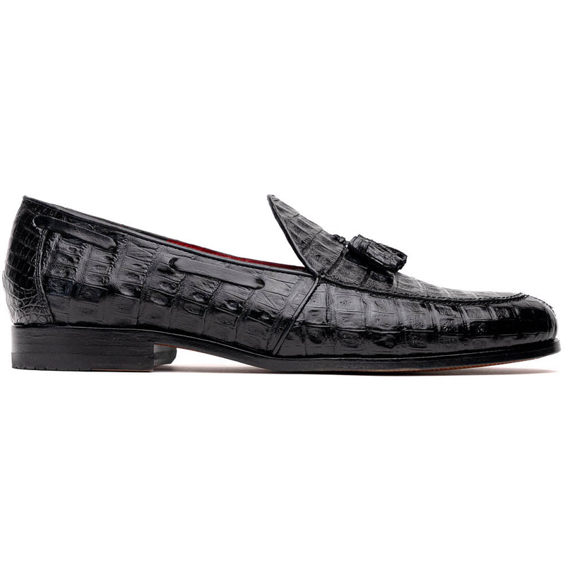 Marco Di Milano Bianchi Black Leather Luxury Shoe