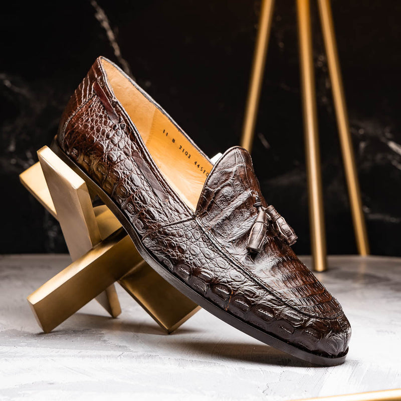 Marco Di Milano Bianchi Brown Leather Luxury Shoe