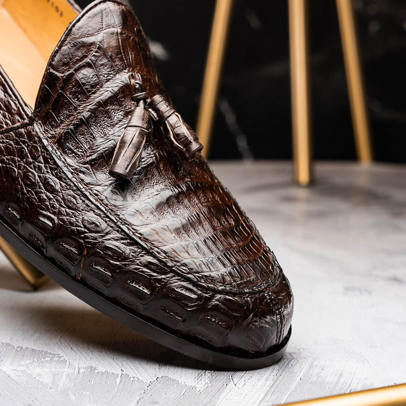 Marco Di Milano Bianchi Brown Leather Luxury Shoe