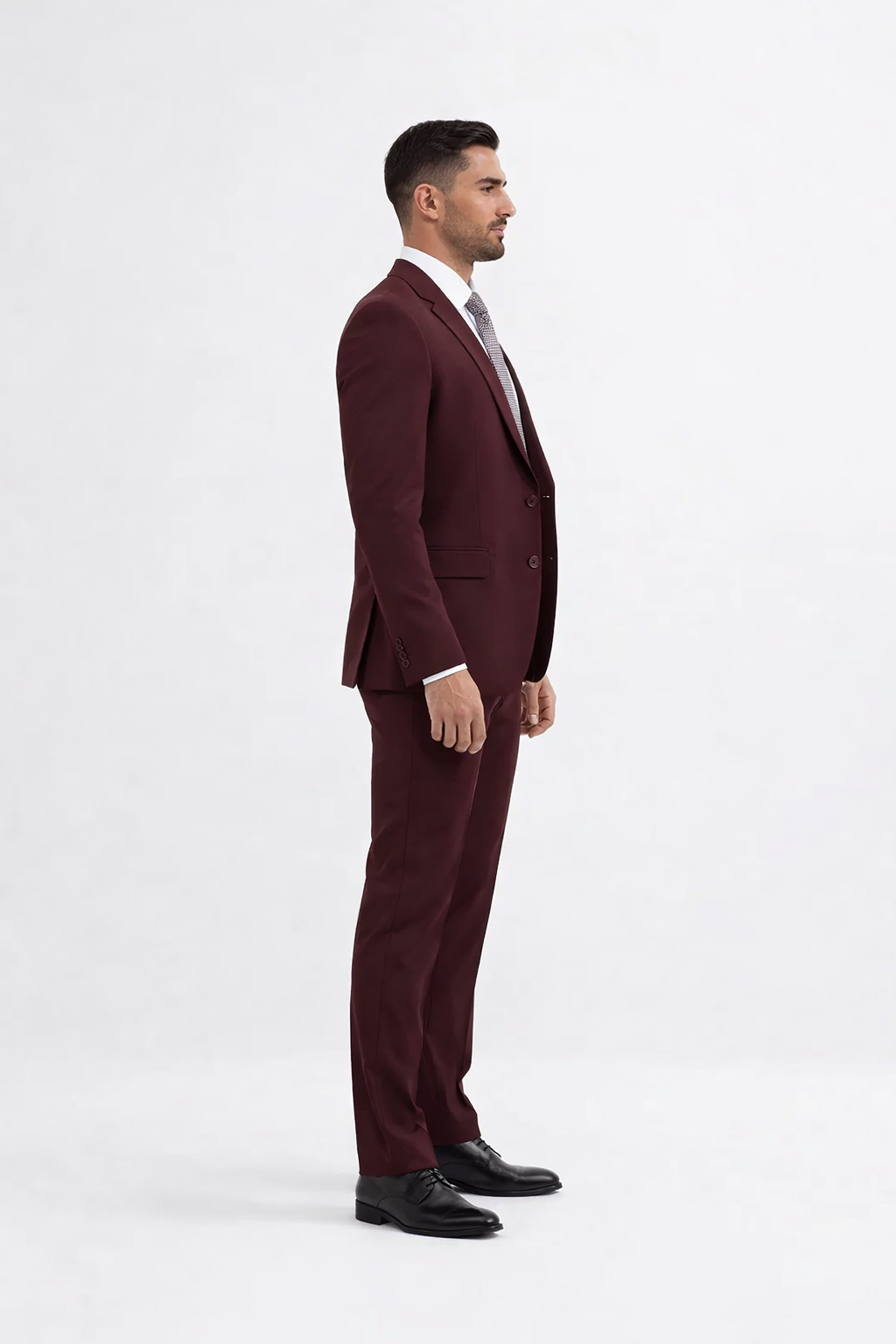 Big Size - Burgundy Suit