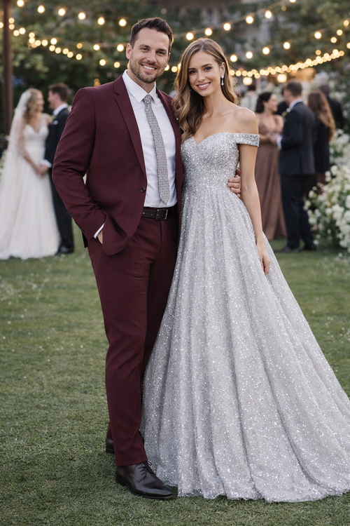 Big Size - Burgundy Suit