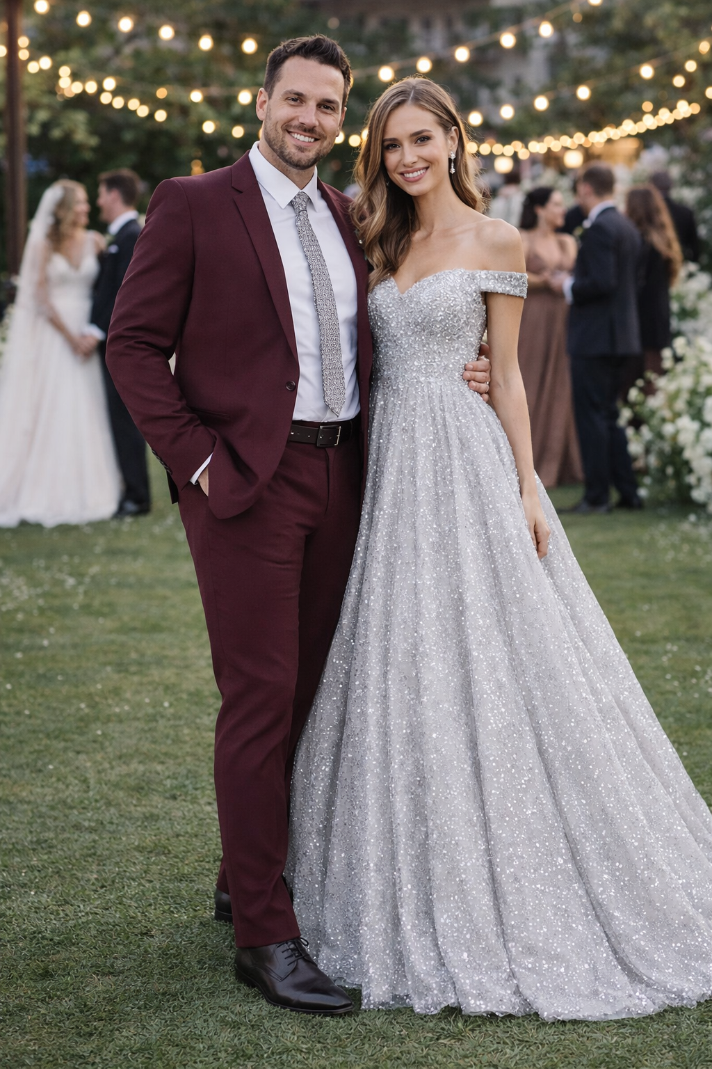 Big Size - Burgundy Suit