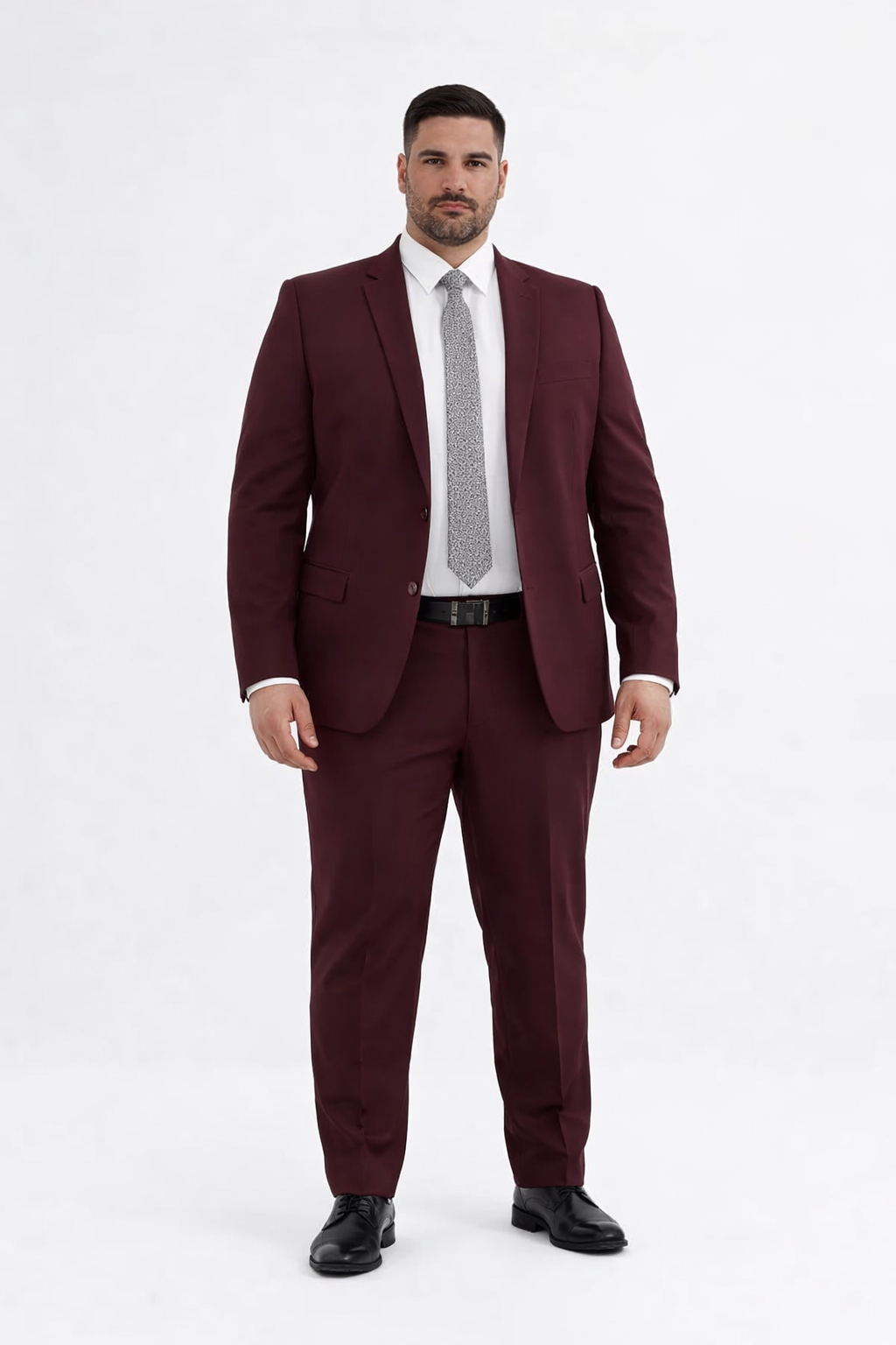 Big Size - Burgundy Suit