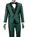 Black and Green Suit Mens 1 Button Shawl Lapel Vested Wedding | Prom Tuxedo in Emerald Green Sharkskin - AlbertoNardoniStore