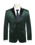 Black and Green Suit Mens Classic Velvet Tuxedo Dinner Jacket in Dark Hunter Green - AlbertoNardoniStore