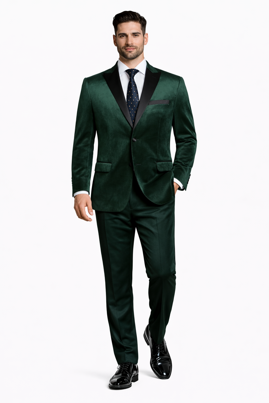Black And Green tuxedo - Mens Classic Velvet Tuxedo Dinner Jacket in Dark Hunter Green