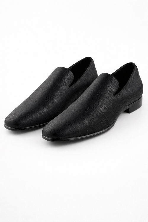 Sharkskin Black Couture 1910 Tuxedo Shoes