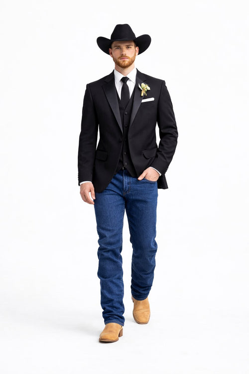 Western Tuxedo Blazer - Black Dinner Jacket | Alberto Nardoni