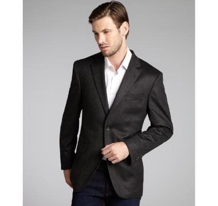 Black Mens Winter Blazer - Cashmere and Wool Winter Fabric Sport Coat $99UP - AlbertoNardoniStore