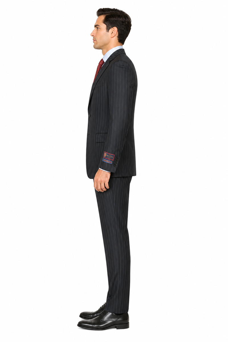 Black Pinstripe Bold Bold Chalk Stripe Pinstripe Suit