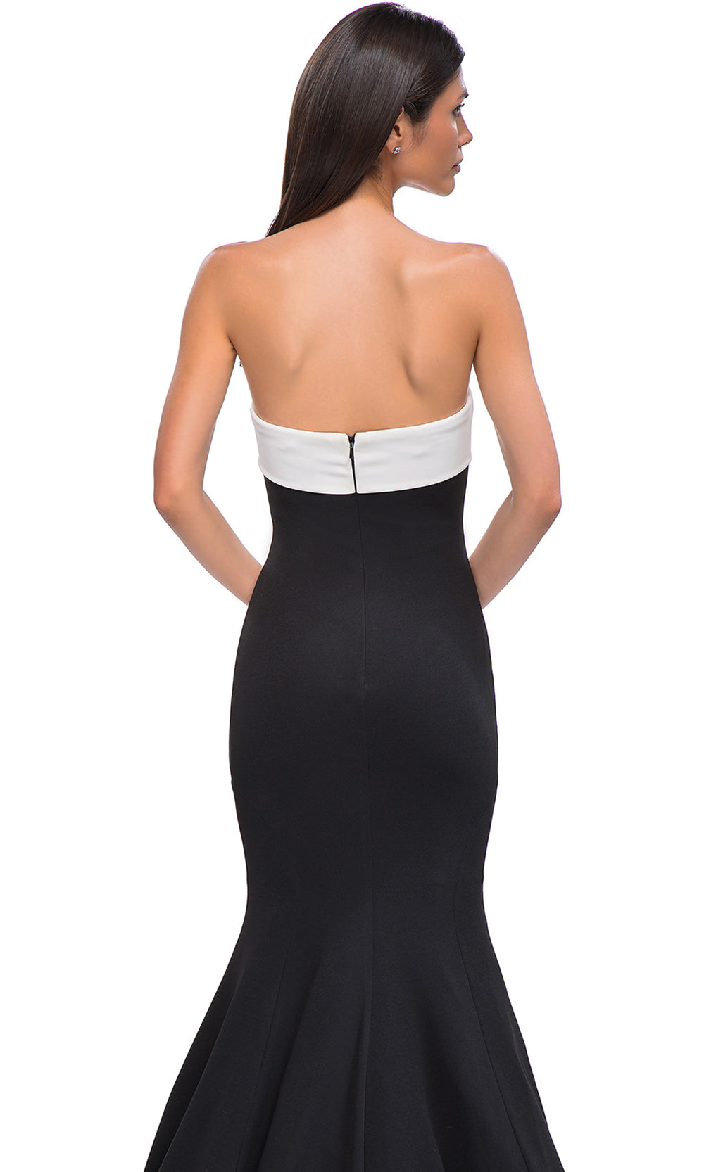 La Femme 32914 Elegant Wrap Around Trim Mermaid Prom Gown