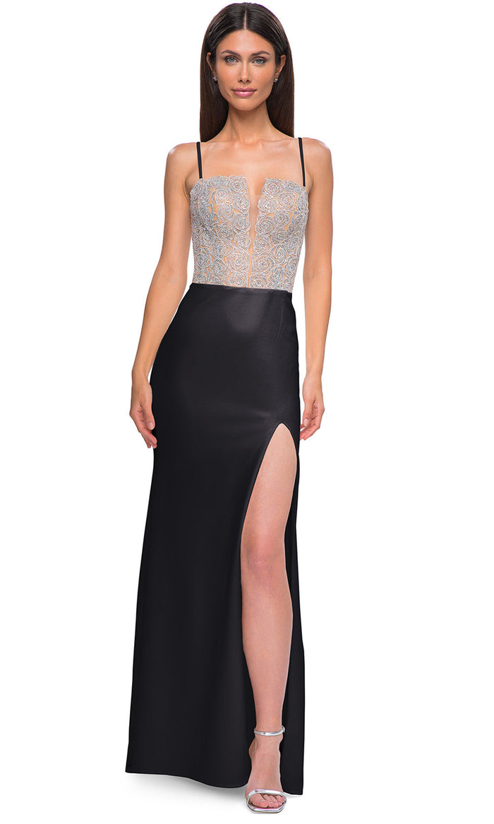 La Femme 32930 Detailed Sleeveless Prom Gown