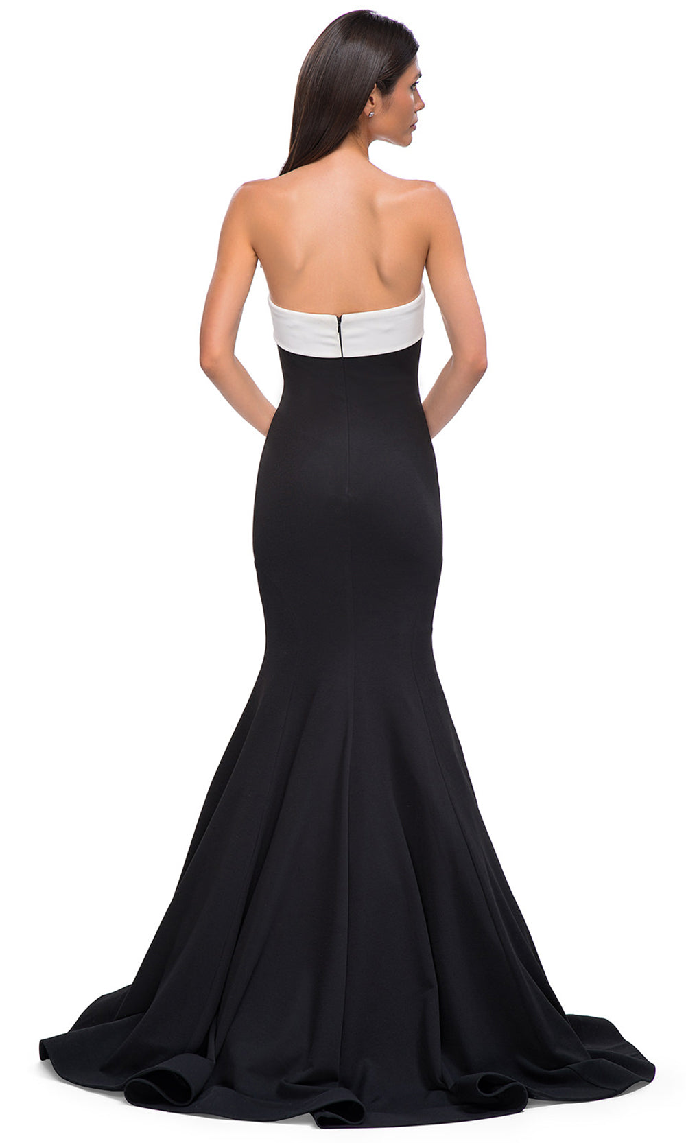 La Femme 32914 Elegant Wrap Around Trim Mermaid Prom Gown