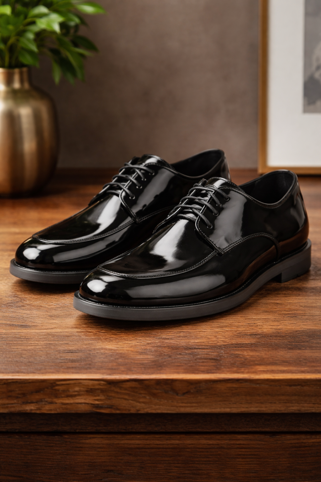 Black Shiny Dress Shoe