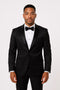 Black Satin Tuxedo Set – 4-Piece Style for Weddings & Proms