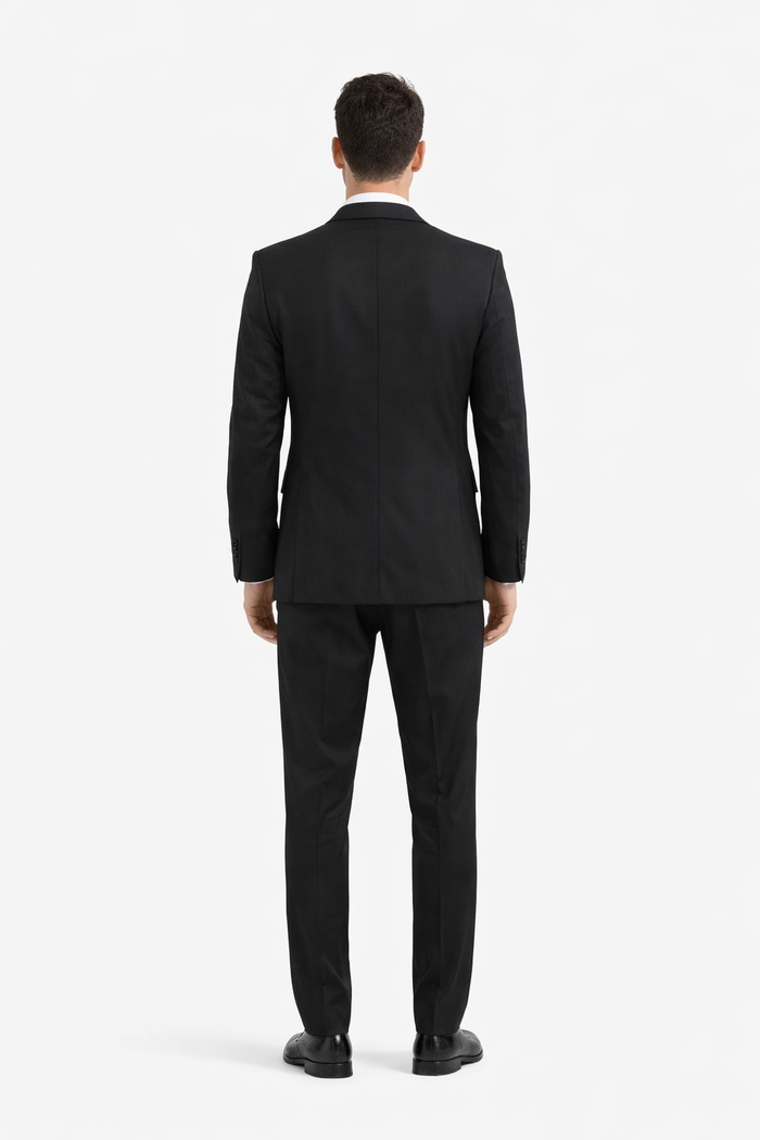 Black Suit Gray Vest