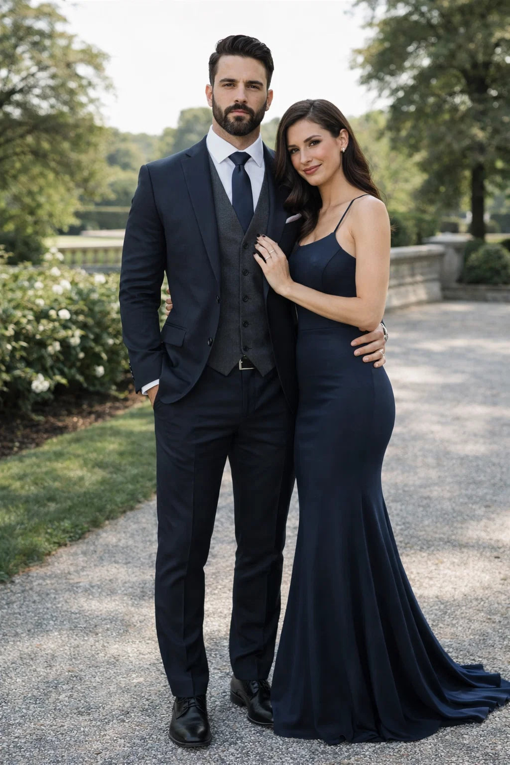 Black Suit With Grey Vest