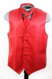 Black Suit With Red Vest and Tie Set - AlbertoNardoniStore