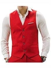 Black Suit With Red Vest and Tie Set - AlbertoNardoniStore