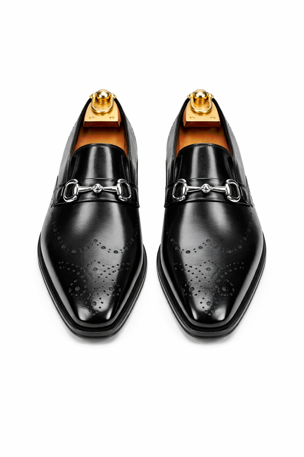 Mens Wholecut Two Tone Leather Wingtip Loafer Dress Shoes in Blue & Tan