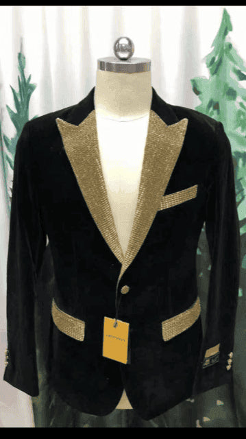 Black Velvet Suit - AlbertoNardoniStore