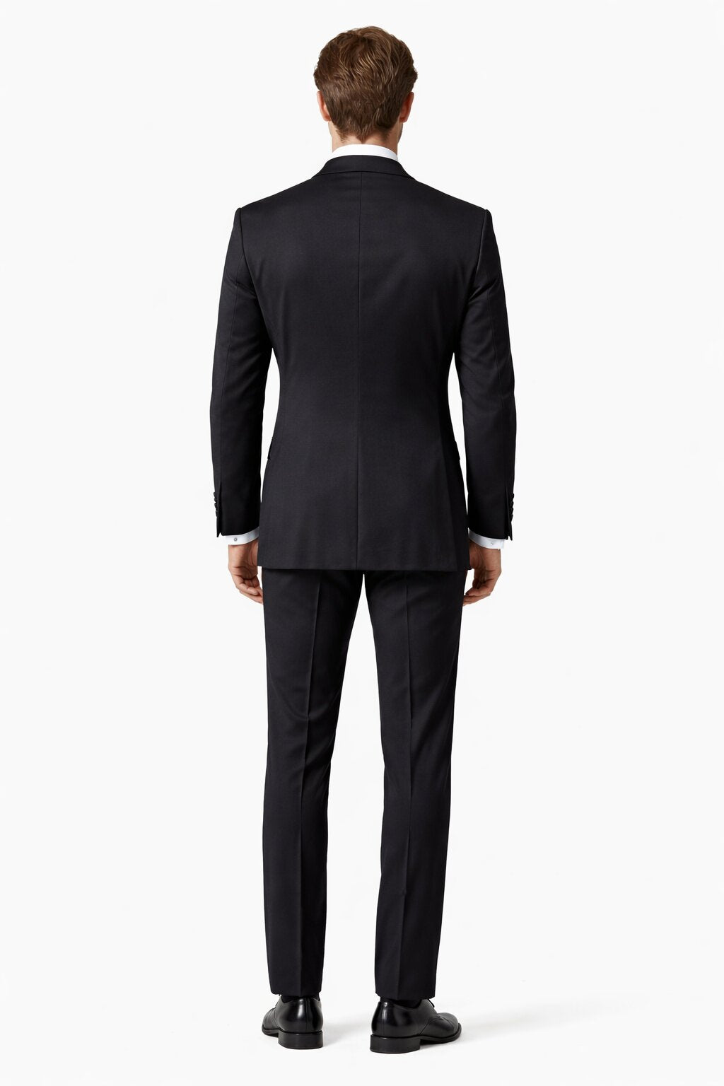 Men’s Designer Double Breasted Tuxedo in Black – Luxury Formal Suit