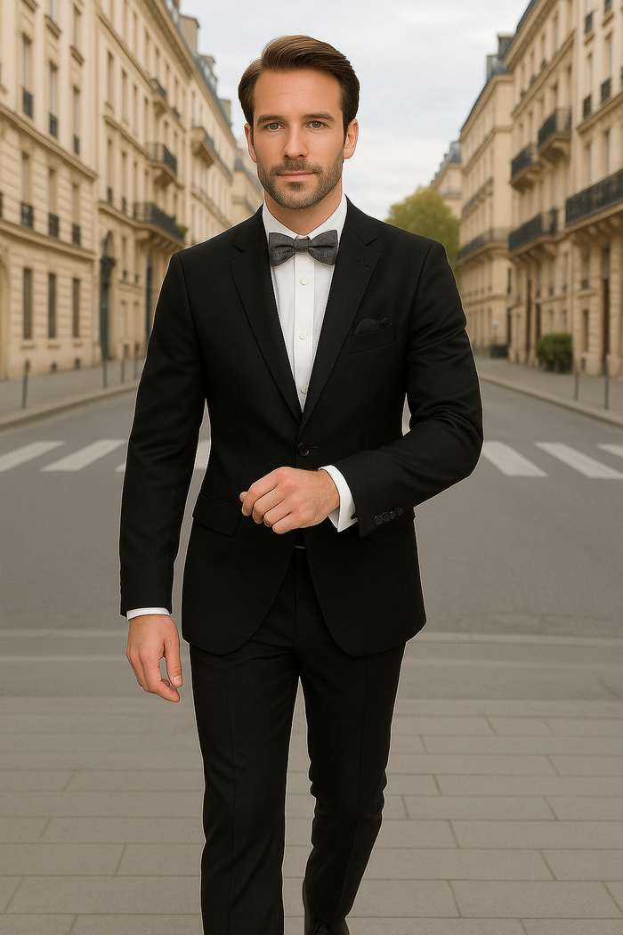 Statement Men's 3 Piece 100% Wool Modern Fit Suit - Subtle Textured