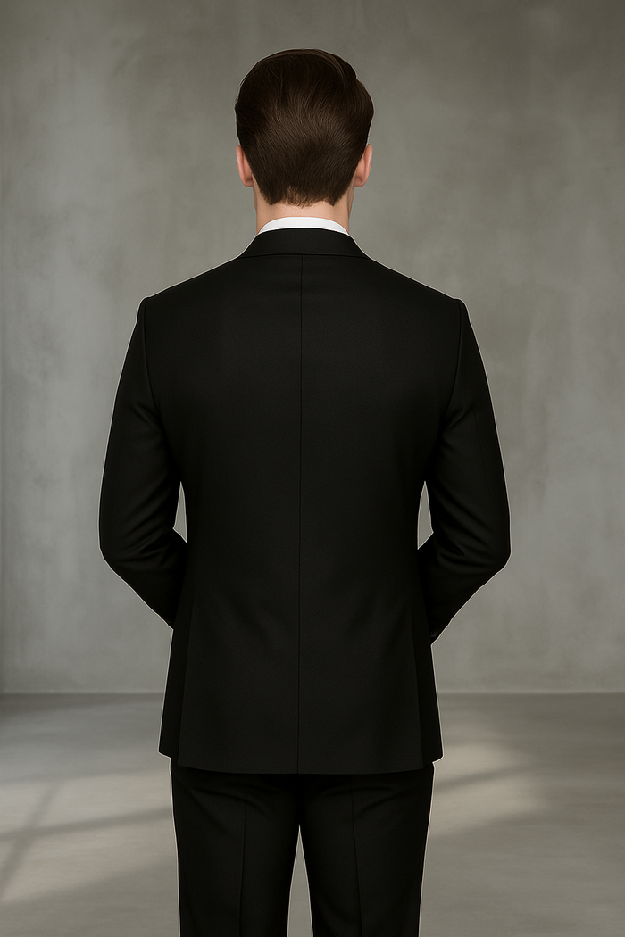 Statement Men's 3 Piece 100% Wool Modern Fit Suit - Subtle Textured