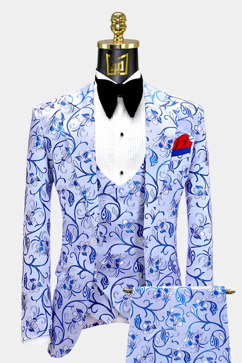 Blue and Grey Tuxedo - AlbertoNardoniStore