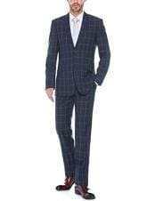 Blue Checkered Suit - AlbertoNardoniStore