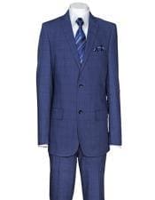 Blue Checkered Suit - AlbertoNardoniStore