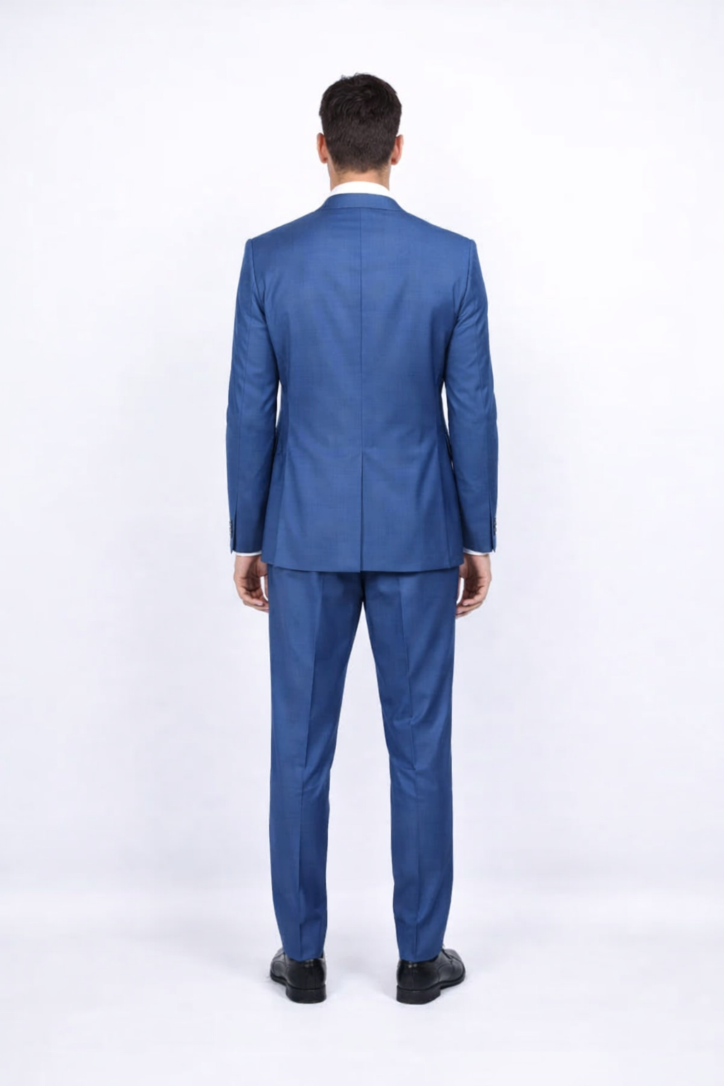 Blue Slim Fit Mens Suit by Rossiman Rossi - Skinny Style with 1-Button Jacket