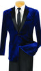 Mens Blue Wedding Suit Blue Velvet Slim Fit Tuxedo Men Tux Vinci