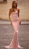 La Femme 33019 Rhinestone Embellished Strapless Prom Gown