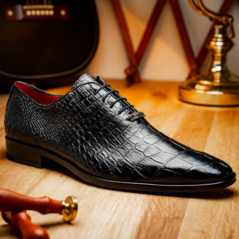 Marco_Di_Milano Bono Black Leather Luxury Shoe