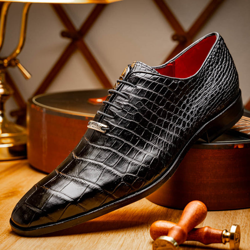 Marco_Di_Milano Bono Black Leather Luxury Shoe