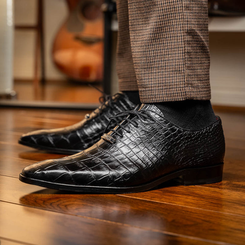 Marco_Di_Milano Bono Black Leather Luxury Shoe