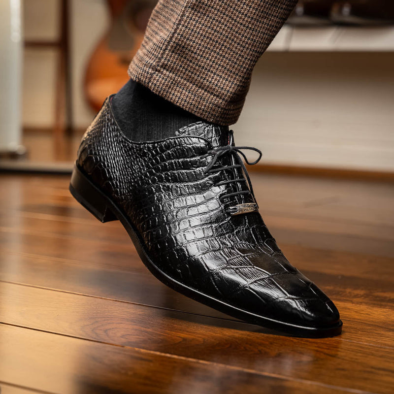 Marco_Di_Milano Bono Black Leather Luxury Shoe
