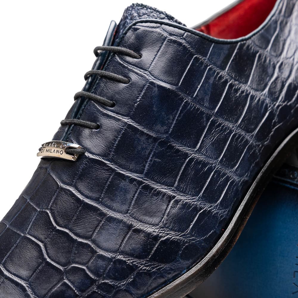 Marco Di Milano Bono Alligator Wholecut Oxfords Navy