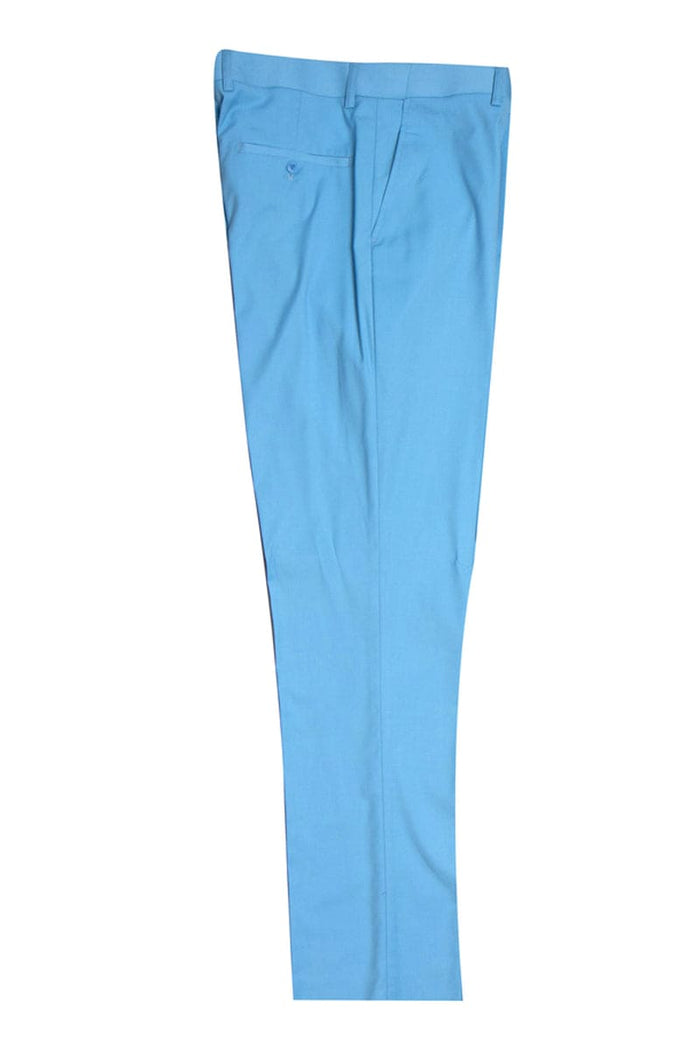 "Mens Stacy Adams Suit -Stacy Adams Suit Men's Vested Suit - One Button Peak Lapel in Sky Blue"