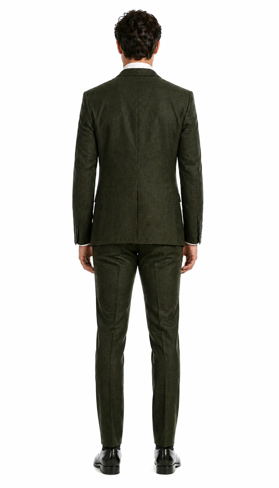 Bradford Hunter Green Slim Fit 3 Piece Tweed Suit