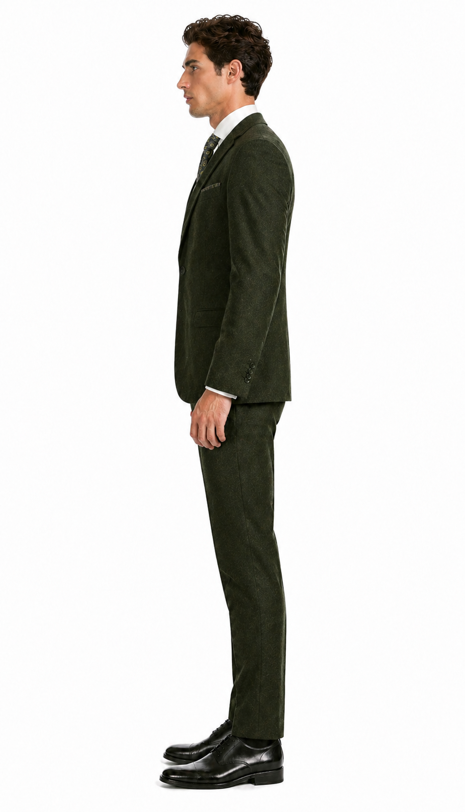 Bradford Hunter Green Slim Fit 3 Piece Tweed Suit