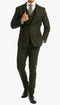 Bradford Hunter Green Slim Fit 3 Piece Tweed Suit