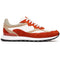 Zelli Bruno Goat Suede and Calfskin Trainer Sneaker in Rust & Taupe