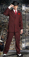 Black With Red Pinstripe Suit