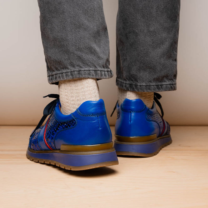 Marco Di Milano Brescia Electric Blue Leather Shoe