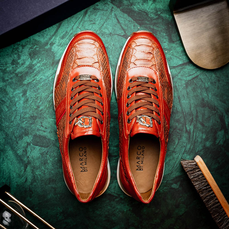Marco Di Milano Brescia: Antique Cognac Leather Dress Shoe